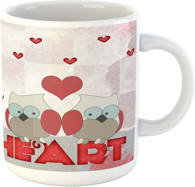 

Deeher Gifts love you sweetheart Ceramic Mug(330 ml), Multicolor