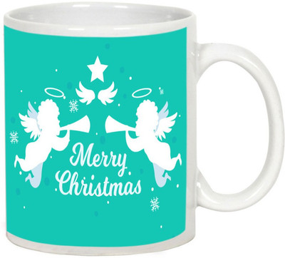 

AllUPrints Merry Christmas My Lovely Friends Ceramic Mug(325 ml), White