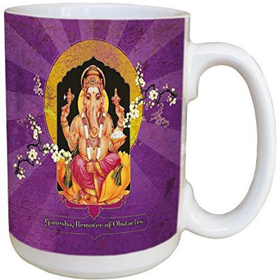 

Tree-Free Greetings Greetings 45491 Angi and Silas Ganesha Ceramic with Full-Sized Handle, 15-Ounce Ceramic Mug(60 ml), Multicolor