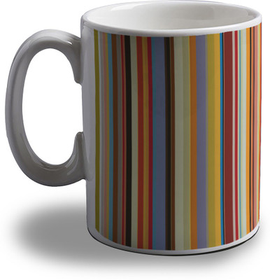 

Artifa Colored Stripes Amg0779 Amg0779 Porcelain, Ceramic Mug(350 ml), Multicolor