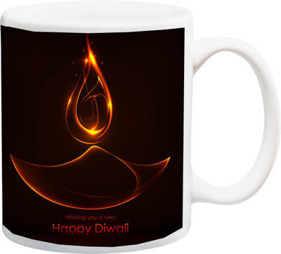 

ME&YOU Special Diwali Wishes Gifting Ceramic Mug(325 ml), Multicolor