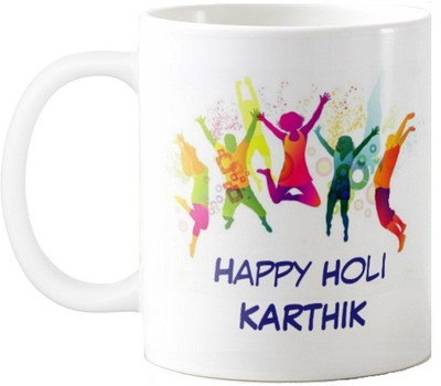 

Exoctic Silver Happy Holi Karthik Series001 Ceramic Mug(330 ml), Multicolor
