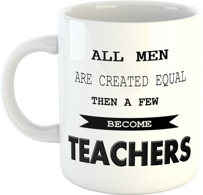 

Deeher Gifts Man Teachers Ceramic Mug(350 ml), Black;white