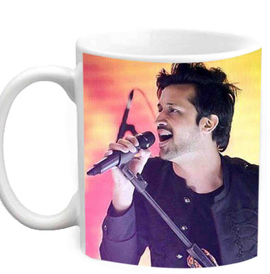 

Raj Laxmi Rockstar Atif Aslam White Ceramic Mug(350 ml)