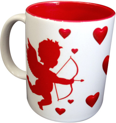 

Luxury Gifts By Nikki Cupid Love Ceramic Ceramic Mug, Red;white