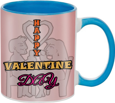 

SKY TRENDS Beautiful Special and Best Happy Valentine Gifts for Boyfriend Girlfriend Fiance Wife Husband Friends Birthday Anniversary086 Ceramic Mug(325 ml), Blue
