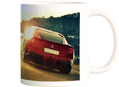 

Rangeele Inkers Ferrari Racing Car Ceramic Mug(300 ml), Multicolor