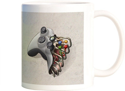 

Rangeele Inkers Gaming Has Life Ceramic Mug(300 ml), Multicolor
