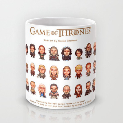 

Astrode Game Of Thrones Pixel Art Ceramic Mug(325 ml), Multicolor