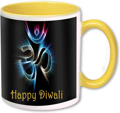 

Heyworlds happy diwali gifts 96 Ceramic Mug(325 ml), Multicolor