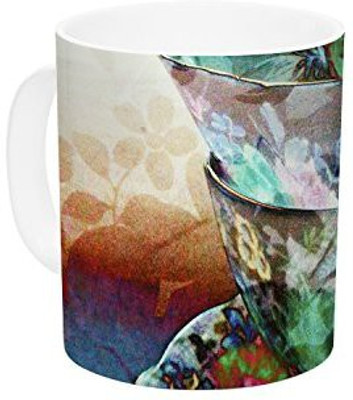 

Kess InHouse InHouse alyZen Moonshadow Mad Hatters T-Party III Abstract Ceramic Coffee, 11 oz, Multicolor Ceramic Mug(60 ml)