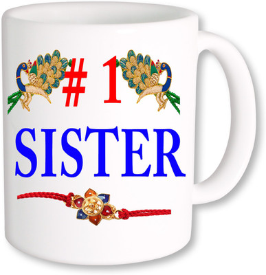 

PhotogiftsIndia No. 1 Sister Ceramic Mug(325 ml), Multicolor