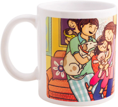 

Chumbak MG215 Ceramic Mug(300 ml, Pack of 153), Multicolor