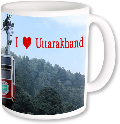 

PhotogiftsIndia I Love Uttarakhand 01 Ceramic Mug(325 ml), Multicolor