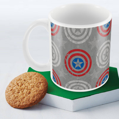 

Marvel Civil War-captain logo design Officially Licensed (pack of 1) Ceramic Mug(350 ml), Multicolor