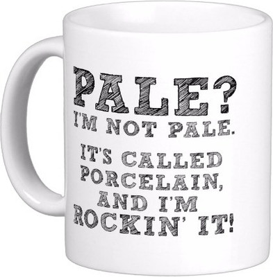 

Exoctic Silver My Attitude Rockzz C002 Ceramic Mug(300 ml), Black;white