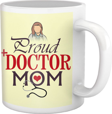 

Tied Ribbons Proud Doctor Mom Coffee Ceramic Mug(350 ml), White