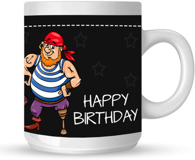 

HuppmeGift Happy Birthday White Ceramic Mug(350 ml)