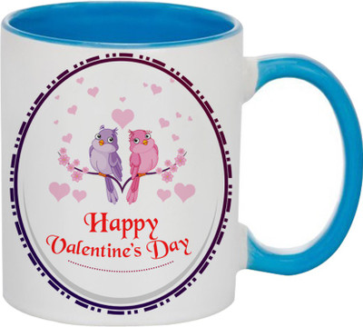 

SKY TRENDS Beautiful Special and Best Happy Valentine Gifts for Boyfriend Girlfriend Fiance Wife Husband Friends Birthday Anniversary070 Ceramic Mug(325 ml), Blue