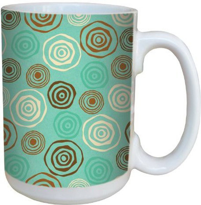 

Tree-Free Greetings Greetings 79237 Fab Teal Swirlicue by Debbie Mumm Ceramic with Full-Sized Handle, 15-Ounce Ceramic Mug(60 ml), Multicolor