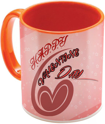 

SKY TRENDS Valentine Gift for Girlfriend Love Printed I Love U Forever Perfect for Her Him Wife Fiance Anniversary And Birthday STGD082 Ceramic Mug(325 ml), Orange