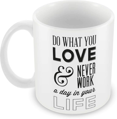 

Posterboy Do What You Love Ceramic Mug(350 ml), Multicolor