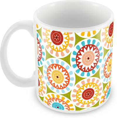 

Posterboy Floral pattern Ceramic Mug(350 ml), Multicolor
