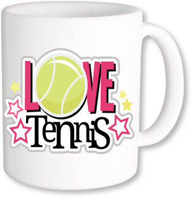 

PhotogiftsIndia I Love Tennis 02 Ceramic Mug(325 ml), Multicolor