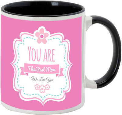 

AllUPrints We Love You Mother Black Coffee Ceramic Mug(325 ml), Multicolor