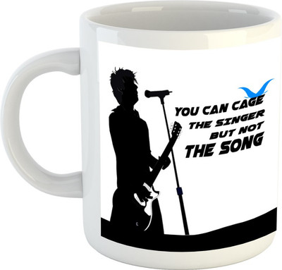 HuppmeGift You Can Cage The Singer White Ceramic Mug(350 ml)