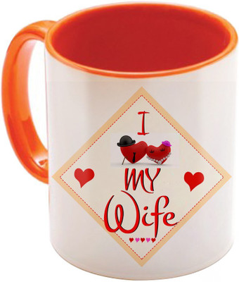 

SKY TRENDS Wonderful & Best Valentine Orange Gift For GirlFriend,Boyfriend,Husband,Wife,Friend Design Cod 051 Ceramic Mug(325 ml)