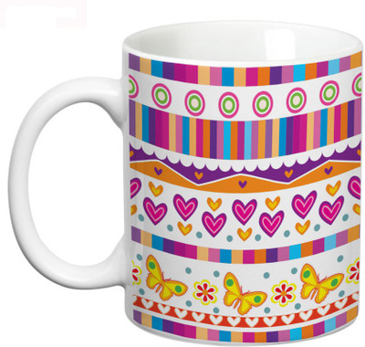 

Prithish Abstract Design 37 Ceramic Mug(330 ml), Multicolor