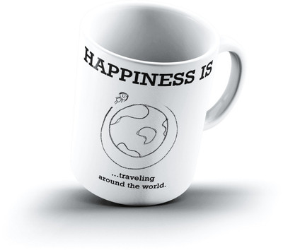 

Ucard Happiness Is1727 Bone China, Ceramic, Porcelain Mug(325 ml)