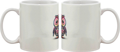 

Artifa Colourful Owl Porcelain, Ceramic Mug(350 ml), Multicolor