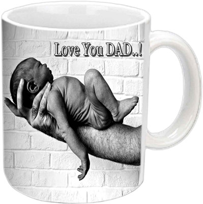 

Raj Laxmi Love You Dad White Ceramic Mug(350 ml)