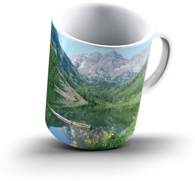 

Ucard Maroon Bells White River National Forest Colorado2466 Bone China, Ceramic, Porcelain Mug(325 ml), Multicolor