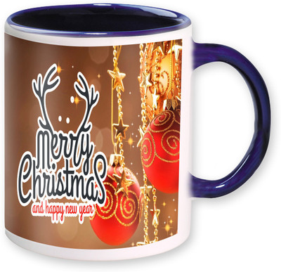

Heyworlds gifts for christmas and new year Ceramic Mug(325 ml), Blue