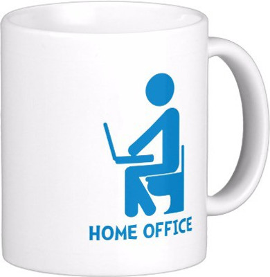 

Exoctic Silver Office Survivor Series C005 Ceramic Mug(300 ml), Blue;white