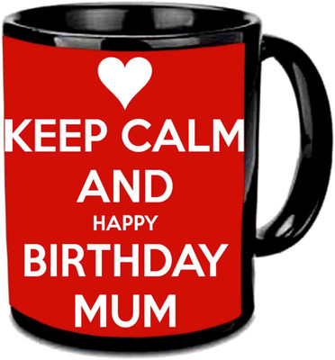 

Raj Laxmi Happy B'day MUM Black Ceramic Mug(3.5 ml)