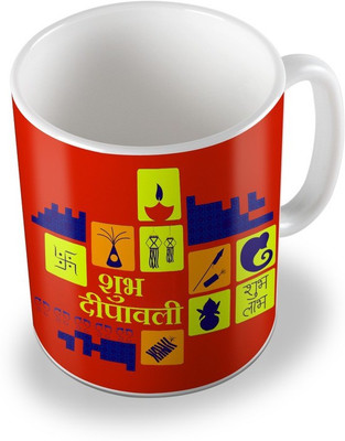 

SKY TRENDS sky trends # D043 diwali gift set Ceramic Mug(325 ml), White