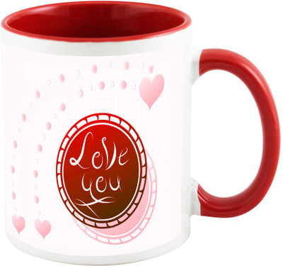 

AllUPrints Surprise Valentines Day Gift Red Ceramic Mug(325 ml)