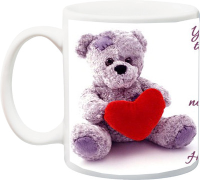 

ME&YOU Gift for Wifey/Missis/Bride On Birthday;You Are Not Just A Wife To Me With Teddy Printed Ceramic Mug(325 ml), Multicolor