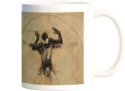 

Rangeele Inkers Spiderman Anatomy Ceramic Mug(300 ml), Multicolor