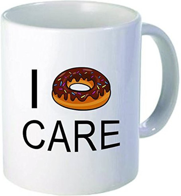 

Rikki Knight Knight I Donut Care I Don't Care Funny Quotes Design Ceramic Coffee Cups, 11 oz, White Ceramic Mug(60 ml), Multicolor