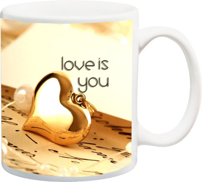 

ME&YOU Valentines Gift for Husband,Wife,Boyfriend,Girlfriend;I Love You Quote Printed Ceramic Mug(325 ml), Multicolor