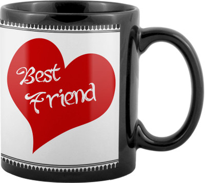 

SKY TRENDS World's Best Gifts For Valentine Girlfriend Boyfriend Friend Husband Wife Anniversary & Birthday Design Code 036 Ceramic Mug(325 ml), Black