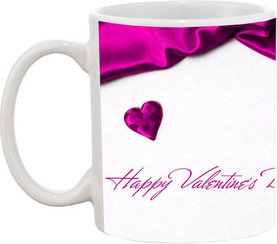 

Ashvah Valentine-121 Ceramic Mug(350 ml), Multicolor