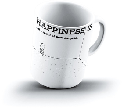 

Ucard Happiness Is2357 Bone China, Ceramic, Porcelain Mug(325 ml)