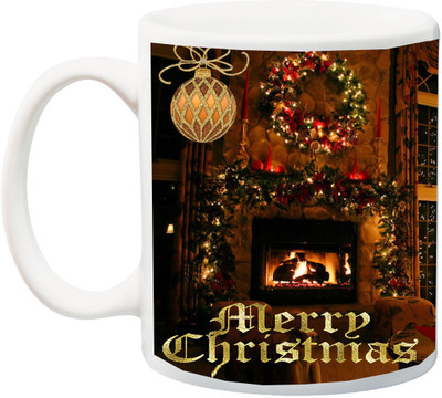 

ME&YOU Gift for Family And Relatives On Merry Christmas With Beautiful Lighting BG Printed Ceramic Mug(325 ml), Multicolor