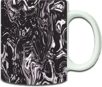 

Maison N Mode Oil Effect Pattern Coffee Ceramic Mug(330 ml), Multicolor